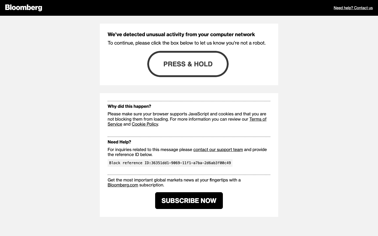Original screenshot of bloomberg.com