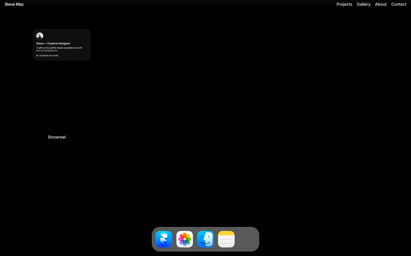Original screenshot of mimac.framer.website